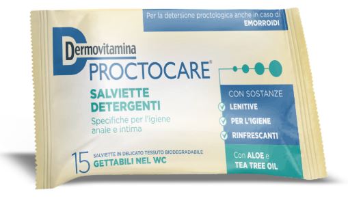 DERMOVITAMINA PROCTOCARE 15 SALVIETTINE DETERGENTI - Farmasanitas 