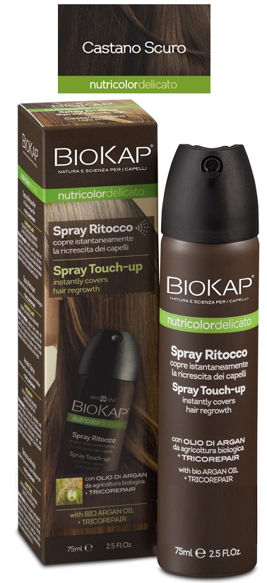 BIOS LINE BIOKAP NUTRIDEL SPRAY RITOCCO CASTANO SCURO 75 ML - Farmasanitas 