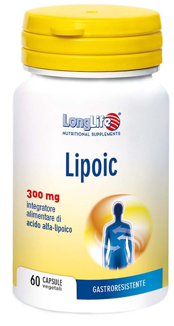 LONGLIFE LIPOIC 300 MG 60 CAPSULE VEGETALI DA 500 MG - Farmasanitas 