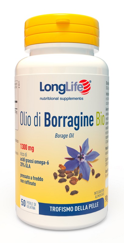 LONGLIFE OLIO BORRAGINE BIO 50 PERLE IN GELATINA - Farmasanitas 