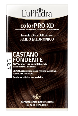 EUPHIDRA COLORPRO XD 435 CASTANO FONDENTE GEL COLORANTE CAPELLI IN FLACONE + ATTIVANTE + BALSAMO + GUANTI - Farmasanitas 
