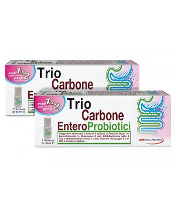 TRIOCARBONE ENTEROPROBIOTICI 7 FLACONCINI X 10 ML - Farmasanitas 