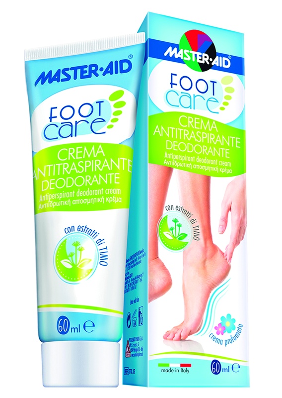MASTER-AID FOOTCARE CREMA ANTITRASPIRANTE DEODORANTE 60 ML L3 - Farmasanitas 