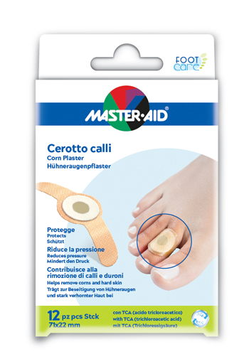 CEROTTO CALLIFUGO MASTER-AID FOOTCARE 71X22 MM 12 PEZZI B2 - Farmasanitas 