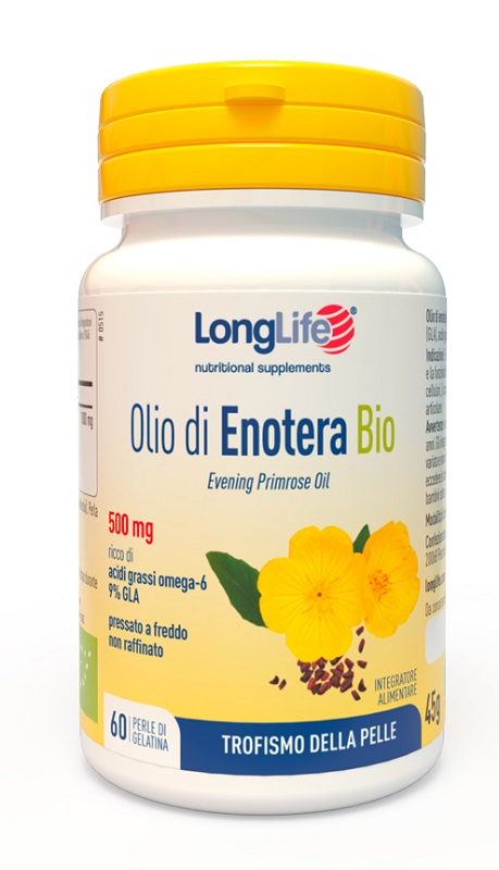 LONGLIFE OLIO ENOTERA BIO 500 MG 60 PERLE IN GELATINA - Farmasanitas 