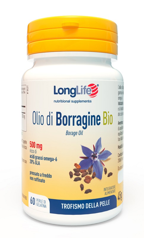 LONGLIFE OLIO BORRAGINE BIO 60 PERLE IN GELATINA - Farmasanitas 