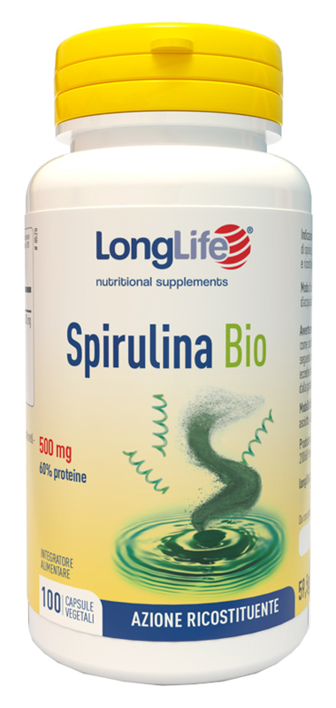 LONGLIFE SPIRULINA BIO 500 MG 100 CAPSULE VEGETALI - Farmasanitas 