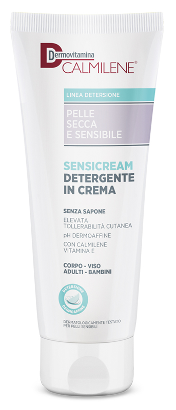 DERMOVITAMINA CALMILENE SENSICREAM DETERGENTE IN CREMA SENZA SAPONE PER PELLE SECCA E SENSIBILE 250 ML - Farmasanitas 