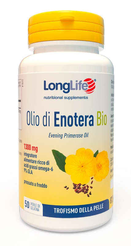 LONGLIFE OLIO ENOTERA BIO 1300 MG 50 PERLE IN GELATINA - Farmasanitas 