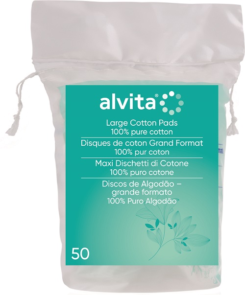 ALVITA MAXI DISCHETTI DI COTONE 100% PURO COTONE 50 PEZZI - Farmasanitas 