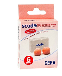 TAPPO AURICOLARE EARPLUG SCUDO IN CERA 6 COPPIE 12 PEZZI ARTICOLO 7EN081 - Farmasanitas 