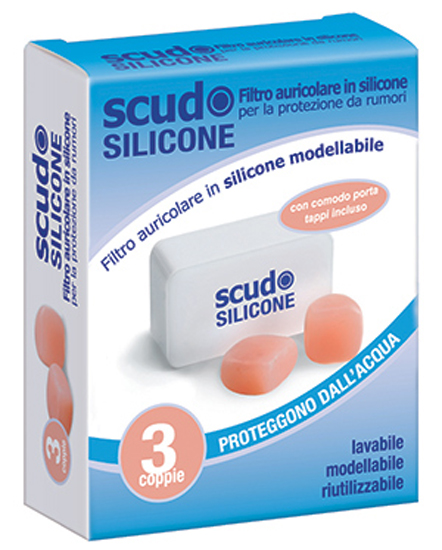 TAPPO AURICOLARE EARPLUG SCUDO IN SILICONE 3 COPPIE 6 PEZZI ARTICOLO 7EN091 - Farmasanitas 
