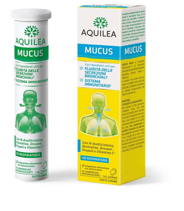 AQUILEA MUCUS 15 COMPRESSE EFFERVESCENTI 90 G - Farmasanitas 