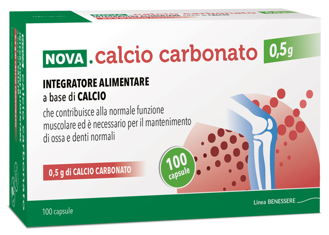 NOVA CALCIO CARBONATO 0,5 G 100 CAPSULE - Farmasanitas 