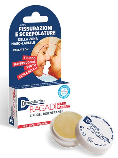 DERMOVITAMINA RAGADI NASO E LABBRA LIPOGEL RIGENERANTE 8 ML - Farmasanitas 