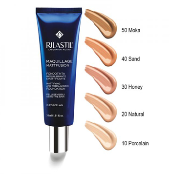RILASTIL MAQUILLAGE FONDOTINTA RIEQUILIBRANTE MATTIFIANT 10 30 ML - Farmasanitas 
