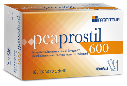 PEAPROSTIL 600 16 STICK PACK OROSOLUBILI - Farmasanitas 