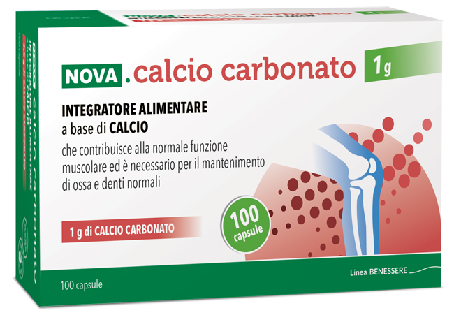NOVA CALCIO CARBONATO 1 G 100 CAPSULE - Farmasanitas 