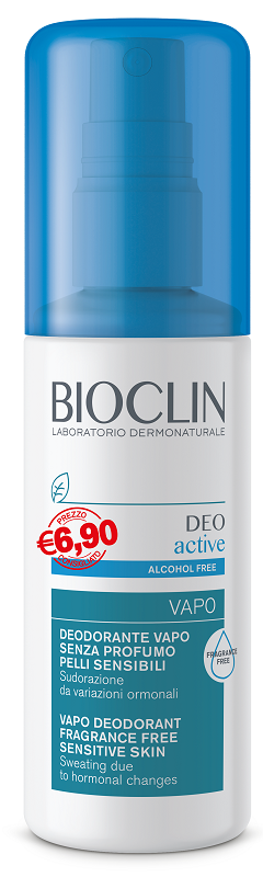 BIOCLIN DEO ACTIVE VAPO SENZA PROFUMO E SENZA ALCOOL PER PELLI SENSIBILI PROMO 100 ML - Farmasanitas 