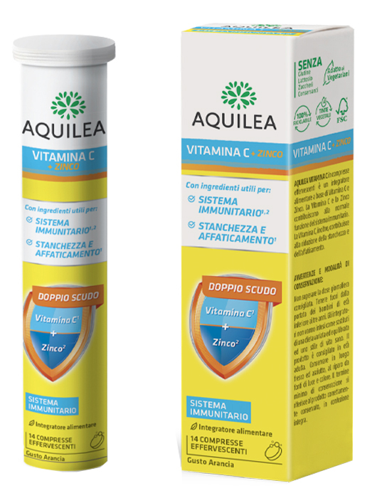 AQUILEA VITAMINA C 14 COMPRESSE EFFERVESCENTI - Farmasanitas 