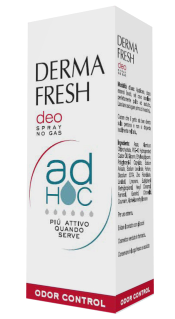 DERMAFRESH DEO SPRAY NO GAS AD HOC ODOR CONTROL DEODORANTE 100 ML - Farmasanitas 