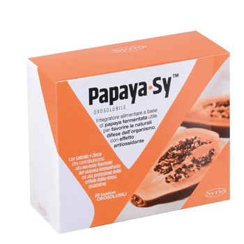 PAPAYA-SY 20 BUSTINE + 20 BUSTINE POLVERE OROSOLUBILE - Farmasanitas 
