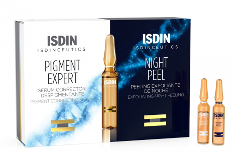 ISDINCEUTICS ROUTINE ANTIMACCHIE ISDINCEUTICS PIGMENT EXPERT 10 FIALE GIORNO + ISDINCEUTICS NIGHT PEEL 10 FIALE NOTTE - Farmasanitas 