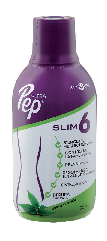 ULTRA PEP SLIM 6 TE' VERDE 500 ML BIOSLINE - Farmasanitas 