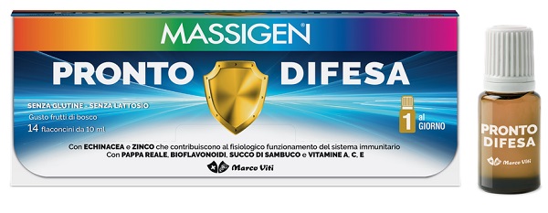 MASSIGEN PRONTO DIFESA 14 FLACONI X 10 ML - Farmasanitas 