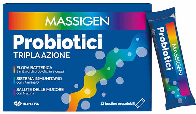 MASSIGEN PROBIOTICI 12 STICKPACK DA 1 G PREZZO PIENO - Farmasanitas 