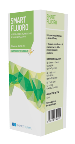 SMART FLUORO GOCCE 10 ML GUSTO CREMA VANIGLIA - Farmasanitas 