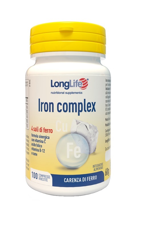 LONGLIFE IRON COMPLEX 100 COMPRESSE RIVESTITE - Farmasanitas 