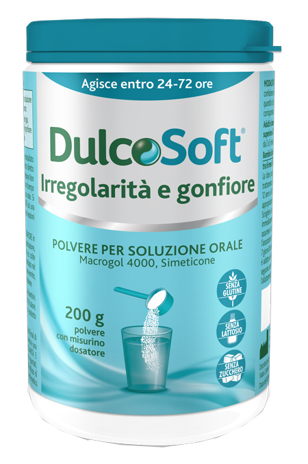 DULCOSOFT IRREGOLARITA' E GONFIORE POLVERE SOLUBILE 200 G - Farmasanitas 
