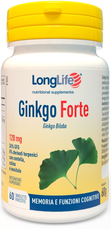 LONGLIFE GINKGO FORTE 60 TAVOLETTE RIVESTITE - Farmasanitas 