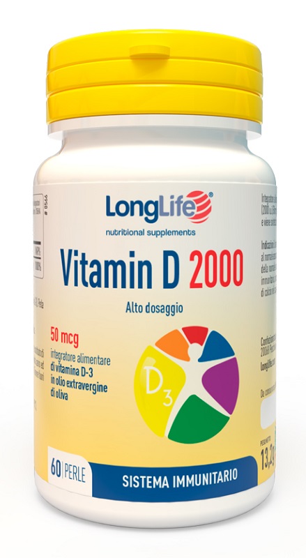 LONGLIFE VITAMIN D 2000 UI 60 PERLE - Farmasanitas 