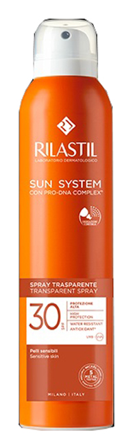 RILASTIL SUN SYSTEM TRANSPARENT SPRAY SPF30 200 ML - Farmasanitas 