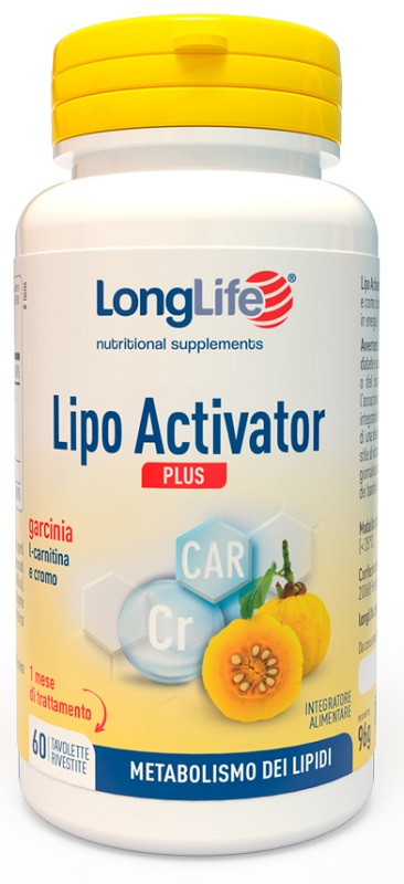 LONGLIFE LIPO ACTIVATOR PLUS 60 TAVOLETTE RIVESTITE DA 1,6 G - Farmasanitas 