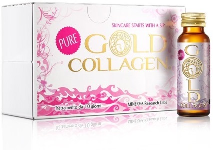 GOLD COLLAGEN PURE TRATTAMENTO MENSILE 30 FLACONI X 50 ML - Farmasanitas 