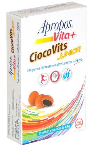 APROPOS VITA+CIOCOVITS MULTIVIT JUNIOR 30 CONFETTI - Farmasanitas 