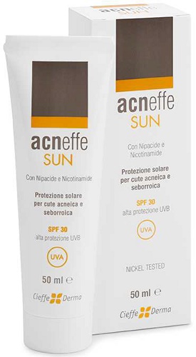ACNEFFE SUN SPF 30 ALTA PROTEZIONE UVB PER CUTE ACNEICA E SEBORROICA 50 ML - Farmasanitas 