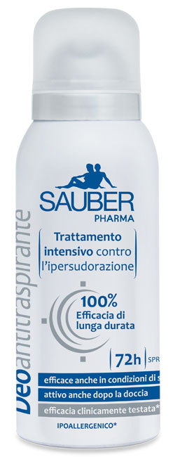 SAUBER ANTITRASPIRANTE 72 ORE SPRAY - Farmasanitas 