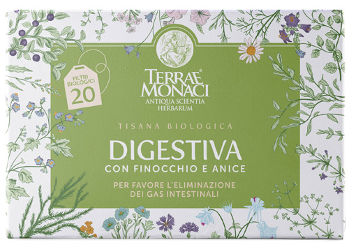 TERRAE MONACI DIGESTIVA TISANA BIO 20 FILTRI - Farmasanitas 