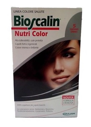 BIOSCALIN NUTRI COLOR 5 CASTANO CHIARO SINCROB 124 ML - Farmasanitas 