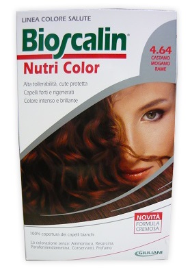BIOSCALIN NUTRI COLOR 4,64 CASTANO MOGANO RAME 124 ML - Farmasanitas 