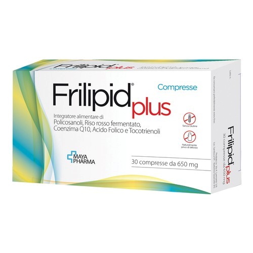 FRILIPID PLUS 30 COMPRESSE DA 650 MG SENZA GLUTINE NATURALMENTE PRIVO DI LATTOSIO - Farmasanitas 