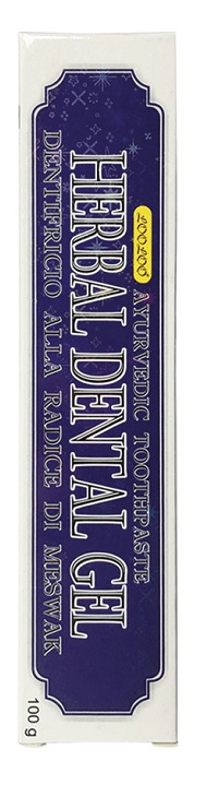 HERBAL DENTAL GEL DENTIFRICIO AYURVEDICO ALLA RADICE DI MESWAK 100 G - Farmasanitas 