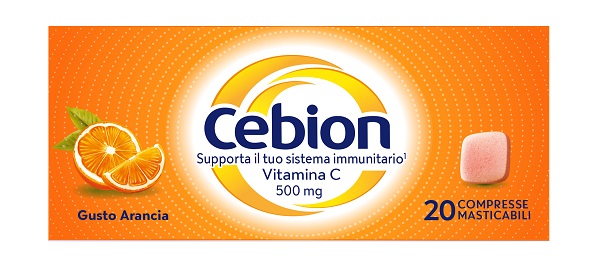 CEBION MASTICABILE ARANCIA VITAMINA C 500 MG 20 COMPRESSE - Farmasanitas 