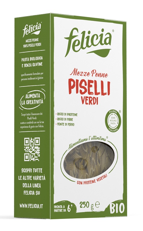 FELICIA BIO MEZZE PENNE PISELLI VERDI 250 G - Farmasanitas 