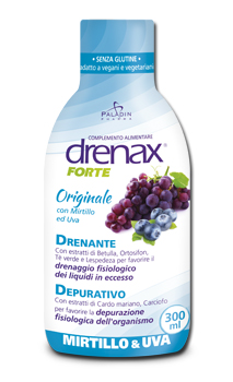 DRENAX FORTE ORIGINALE CON MIRTILLO E UVA 300 ML - Farmasanitas 