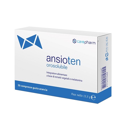 ANSIOTEN OROSOLUBILE 30 COMPRESSE ARANCIA SENZA ZUCCHERI GLUTINE E LATTOSIO CON EDULCORANTI - Farmasanitas 
